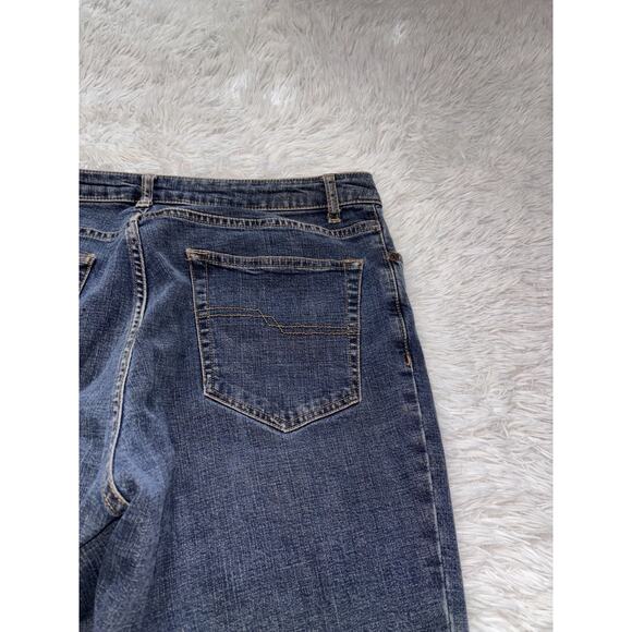 Eddie Bauer women's sz 12P classic blue jeans. Great pair, comf - Picture 8 of 9